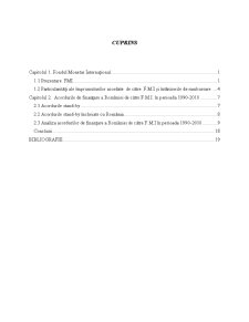 Analiza acordurilor de finanțare a României de către FMI în perioada 1990-2010 - Pagina 1