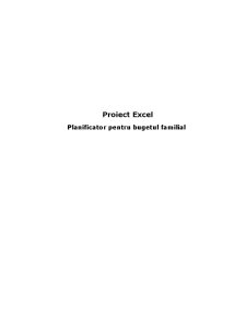 Proiect Excel - Planificator pentru Bugetul Familial - Pagina 1