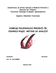 Compuși polifenolici prezenți în vinurile roșii - metode de analiză - Pagina 1