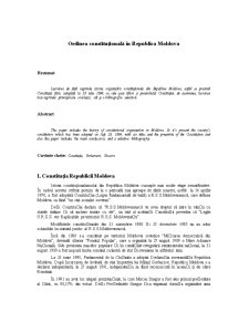 Ordinea Constituțională în Republica Moldova - Pagina 1
