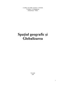 Spațiul Geografic și Globalizarea - Pagina 1
