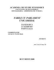 Țările cu Parlament Unicameral - Danemarca, Luxemburg, Portugalia - Pagina 1