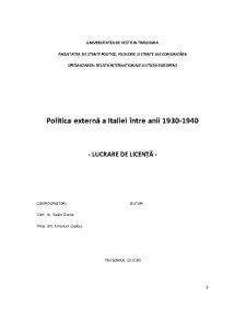 Politica Externă a Italiei între Anii 1930-1940 - Pagina 2