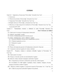 Fundamentarea și Finanțarea Cheltuielilor Bugetare la Universitatea Alexandru Ioan Cuza Iași - Pagina 2