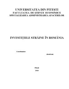 Investițiile Străine în România - Pagina 2