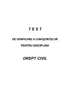 Teste grilă drept civil - Pagina 1
