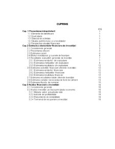 Managementul investițiilor - studiu de caz privind fezabilitatea firmei SC Danone SA - Pagina 1