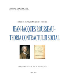 Jean-Jacques Rousseau - Teoria Contractului Social - Pagina 1