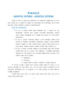 Paralelă Auditul Intern - Auditul Extern - Pagina 1