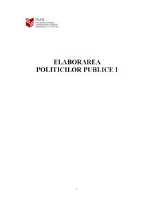 Elaborarea Politicilor Publice I - Pagina 1