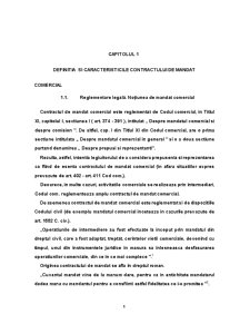Contractul Comercial de Mandat - Pagina 1