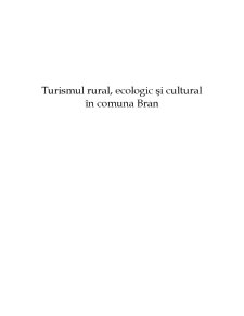 Turismul rural, ecologic și cultural în Comuna Bran - Pagina 1