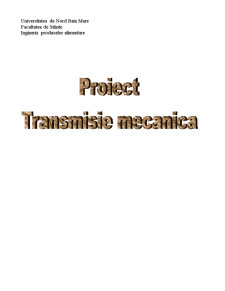 Transmisie mecanică - Pagina 1