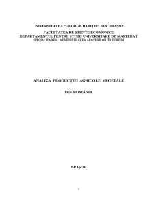 Analiza Producției Agricole Vegetale - Pagina 1