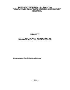 Managementul Proiectelor - Conservarea și Prelucrarea Vinurilor - Pagina 1