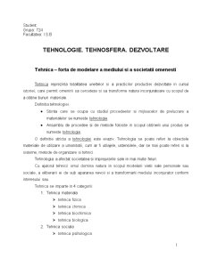 Tehnologie - tehnosferă - dezvoltare - Pagina 1