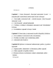 Carta europeană exercițiul autonomiei localea și implementarea acesteia în Republica Moldova - Pagina 2