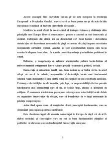 Carta europeană exercițiul autonomiei localea și implementarea acesteia în Republica Moldova - Pagina 5