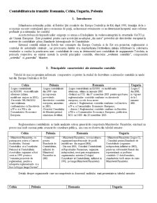 Contabilitatea în tranziție - România, Cehia, Ungaria, Polonia - Pagina 1