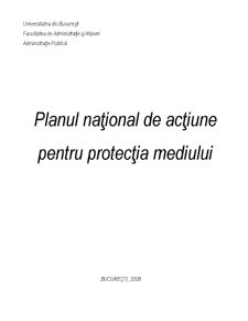 Planul de acțiune pentru protecția mediului - Pagina 1