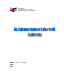 Activitatea bancară de retail în Austria - Pagina 1