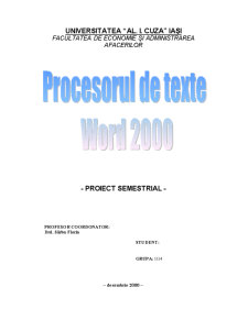 Procesorul de Texte Word 2000 - Pagina 1
