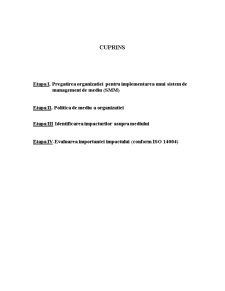 Sistemul de Management Integrat de Mediu al Firmei SC Vastex SA Vaslui - Pagina 1