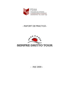 Raport de practică - Sempre Dritto Tour - Pagina 1