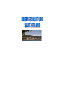 Business Culture Switzerland - Pagina 1