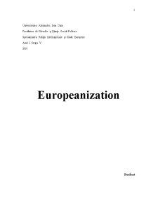 Europeanization - Pagina 1