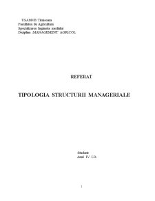 Tipologia Structurii Manageriale - Pagina 1