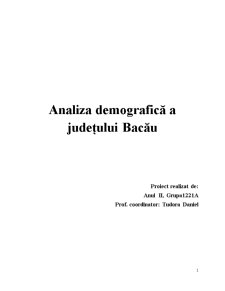 Demografia Județului Bacău - Pagina 1