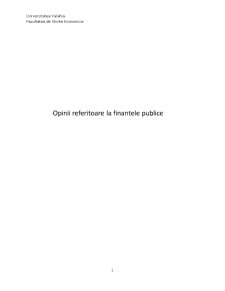 Opinii referitoare la finanțele publice - Pagina 1