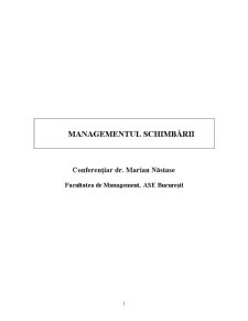 Managementul Schimbării - Pagina 1