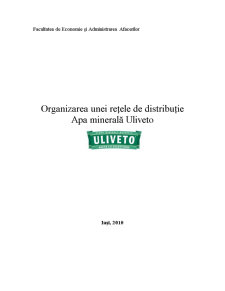Organizarea unei rețele de distribuție - apa minerală Uliveto - Pagina 1