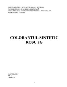 Colorantul Sintetic Roșu 2G - Pagina 1