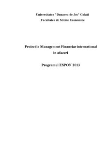 Programul ESPON 2013 - Pagina 1