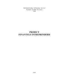 Proiect finanțele întreprinderii - SC Magnic SRL - Pagina 1