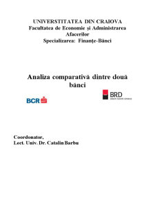 Analiza comparativă dintre BRD și BCR - Pagina 1