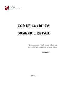Cod de conduită domeniul retail - Pagina 1