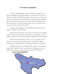 Proiect de practică SC Auto Europa SRL - Pagina 1