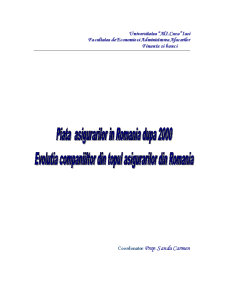 Piața asigurărilor în România după 2000 - Pagina 1
