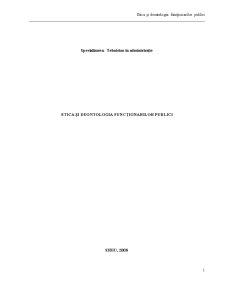 Etica și Deontologia Funcționarilor Publici - Pagina 1