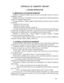Contractul de Transport Feroviar - Pagina 1