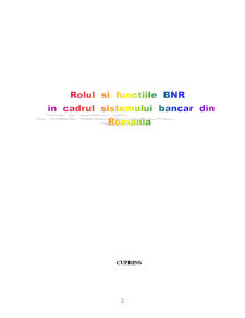 Rolul și funcțiile BNR în cadrul sistemului bancar din România - Pagina 2