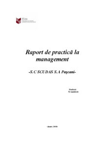 Raport de practică la SC Scudas SA Pașcani - Pagina 1