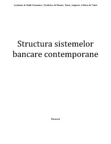 Structura sistemelor financiare contemporane - Pagina 1