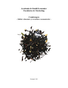 Ceaiul Negru - Mărfuri Alimentare și Securitatea Consumatorului - Pagina 1
