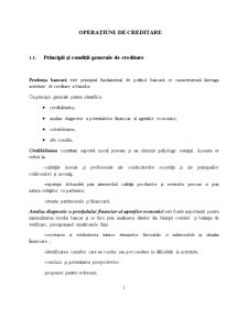 Lucrare de practică Unicredit Țiriac Bank - operațiuni de creditare - Pagina 1