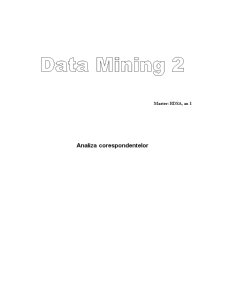 Data mining - analiza corespondențelor - Pagina 1